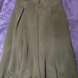 Silk Faile Ball Skirt box pleats, 27” length; waist band is elastic-2” wide